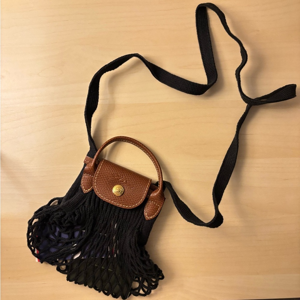 Longchamp Black Mini Mesh Bag